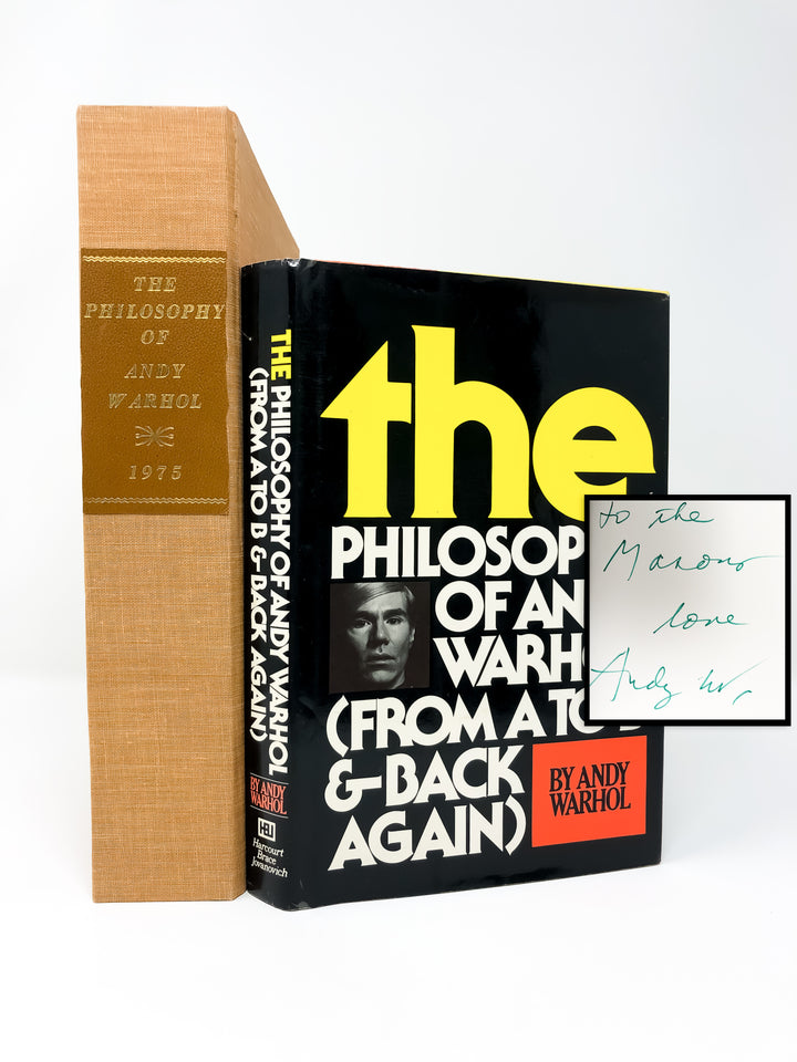 A signed and inscribed first edition of The Philosophy of Andy Warhol